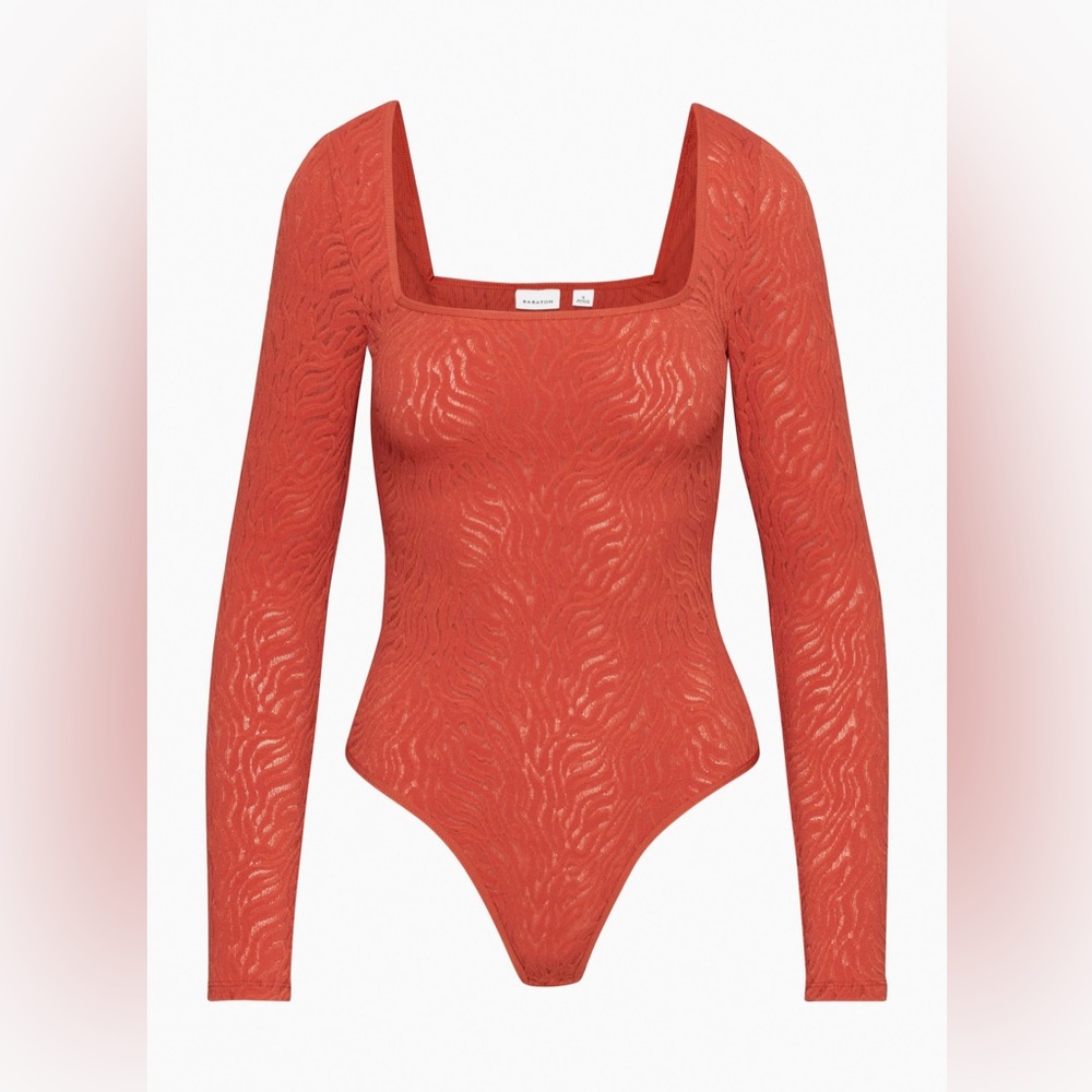 Aritzia Babaton Shapelace Longsleeve Bodysuit Long-sleeve Lace Bodysuit Small